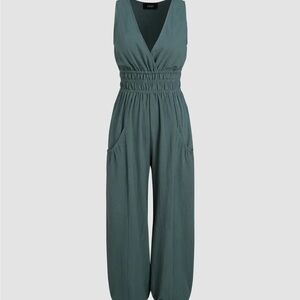 Cider Teal Sleeveless Jumpsuit
